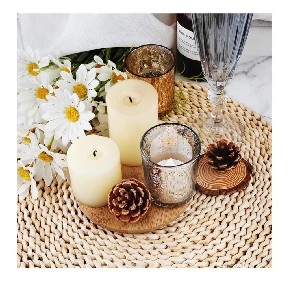 Silver Mercury Glass Tea Light Holders Set of 6 - - Picture 4 of 8